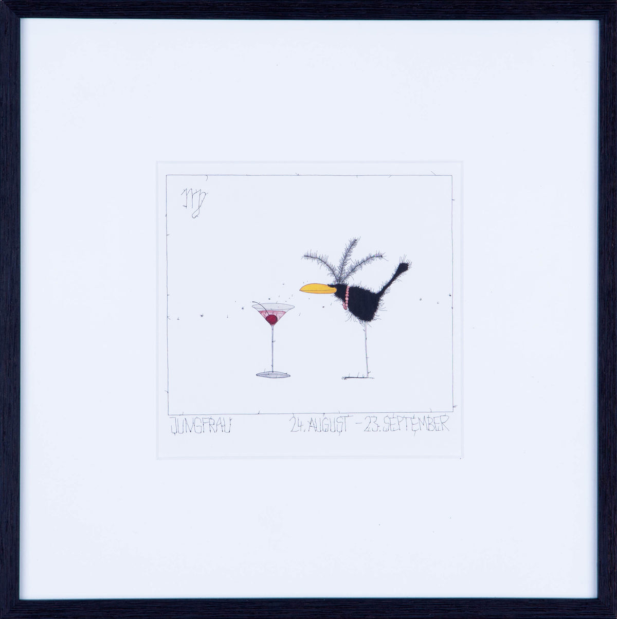 Sternzeichen Jungfrau, Kunstdruck von Michael Ferner