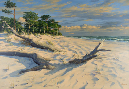 Karsten Meiwald, Strandblick – Öl auf Leinwand, 130 × 90 cm