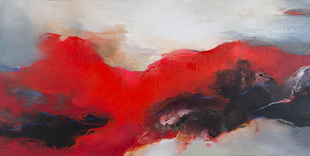 Katharina Lichtenscheidt, Horizonte #1607 – Acryl auf Leinwand, 100 × 50 cm