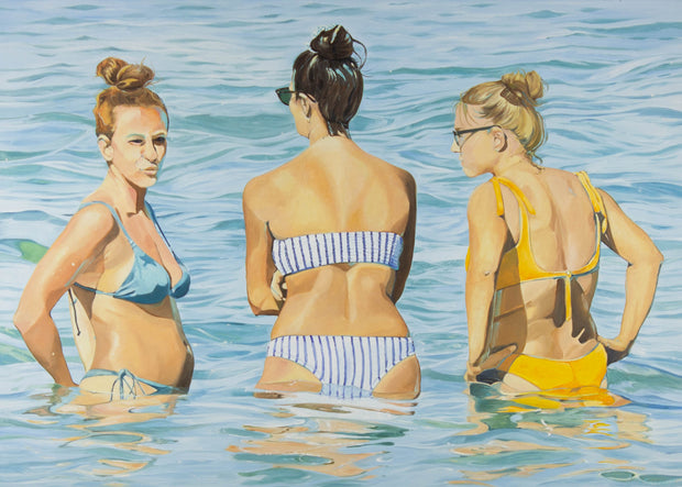 Kirsten Serowski, Beach talks II – Öl auf Leinwand, 140 × 100 cm