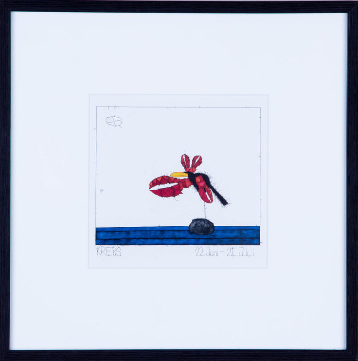 Sternzeichen Krebs, Kunstdruck von Michael Ferner