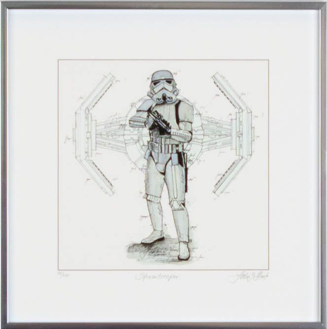Leslie G. Hunt, Stormtrooper – handsignierte Giclée-Grafik, 30 × 30 cm