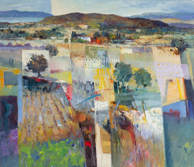 Mario Malfer, Vista sul Lago di Garda (I) – Öl auf Leinwand, 70 × 60 cm