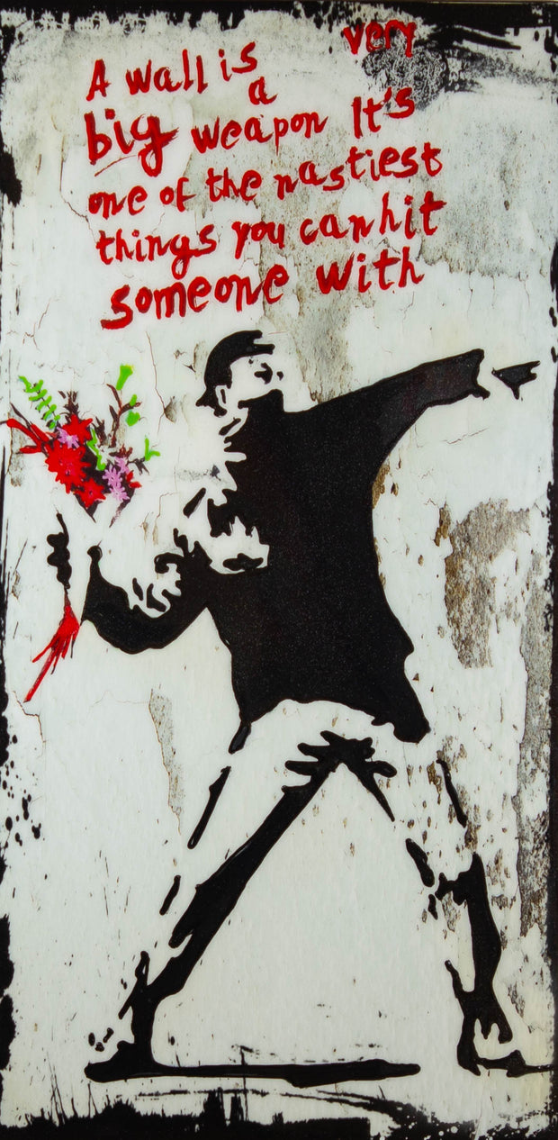 Flower thrower – tribute Banksy