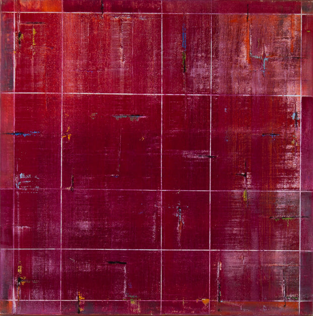 Petra Rös-Nickel, Red – Ölpigment auf Leinwand, 100 × 100 cm