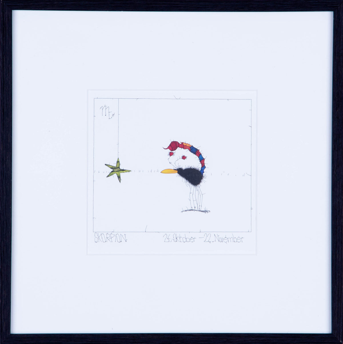 Sternzeichen Skorpion, Kunstdruck von Michael Ferner