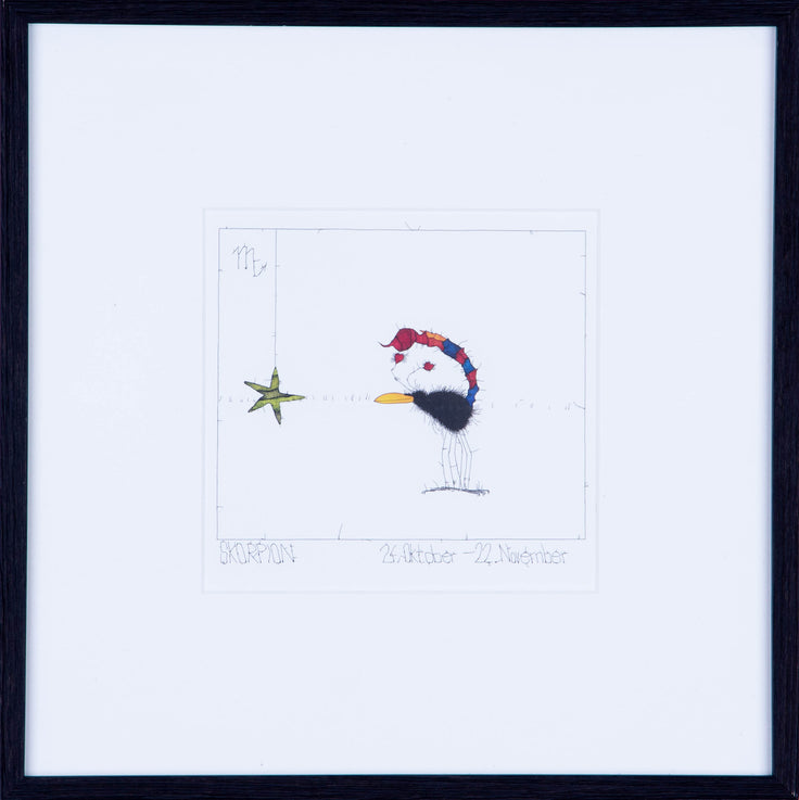 Sternzeichen Skorpion, Kunstdruck von Michael Ferner