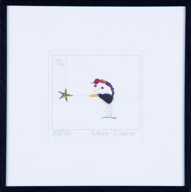 Sternzeichen Skorpion, Kunstdruck von Michael Ferner