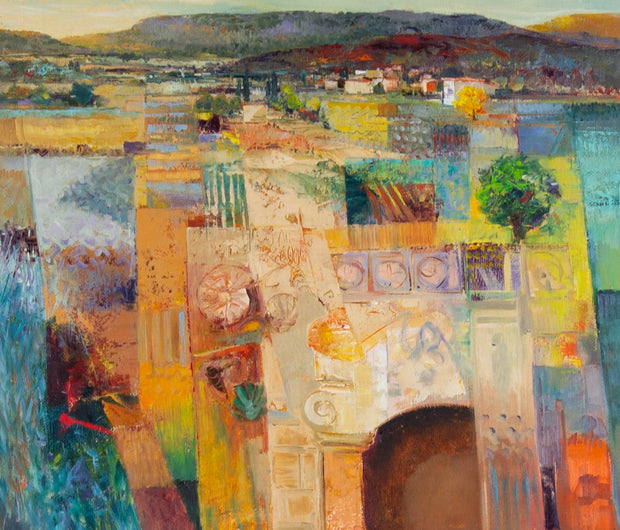 Mario Malfer, Vista sul Lago di Garda (III) – Öl auf Leinwand, 100 × 80 cm