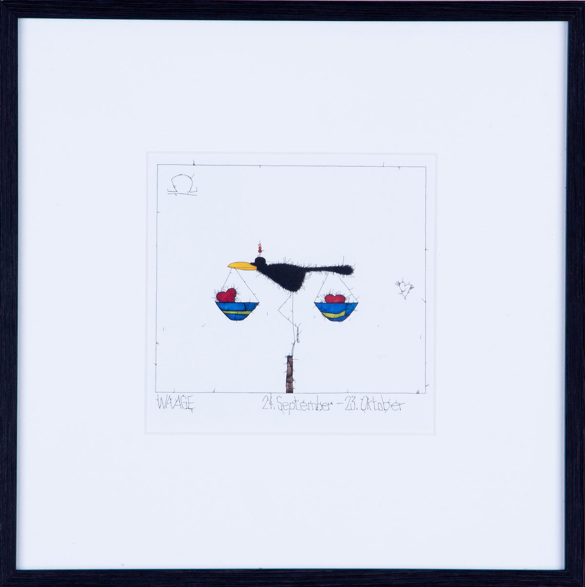 Sternzeichen Waage, Kunstdruck von Michael Ferner