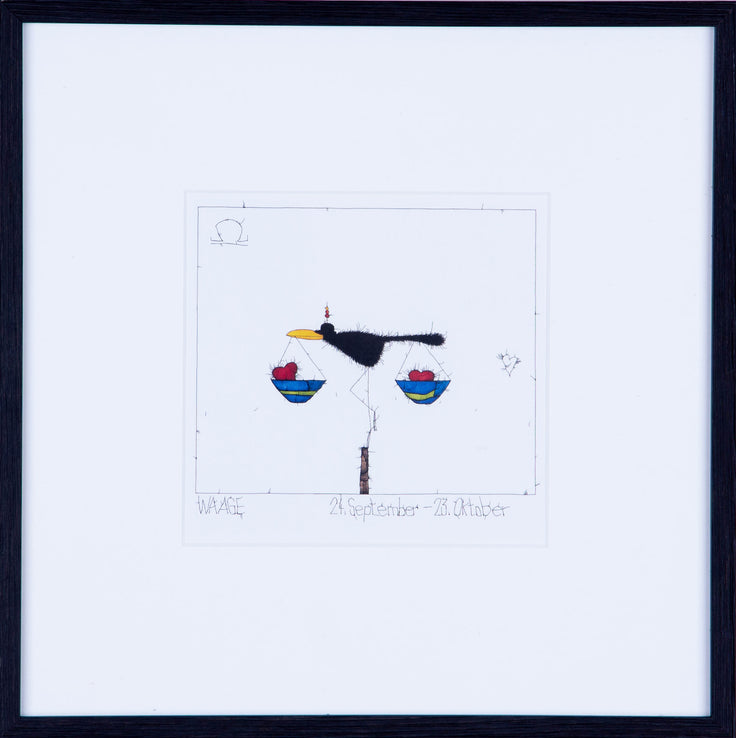 Sternzeichen Waage, Kunstdruck von Michael Ferner