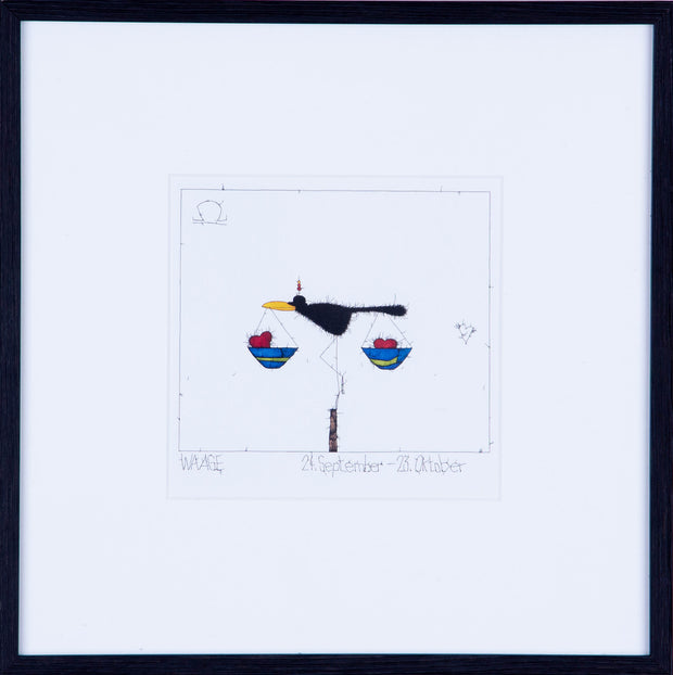 Sternzeichen Waage, Kunstdruck von Michael Ferner