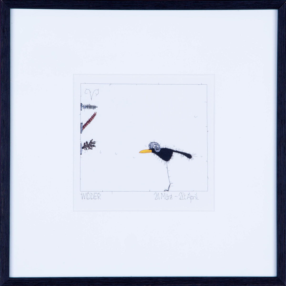 Sternzeichen Widder, Kunstdruck von Michael Ferner