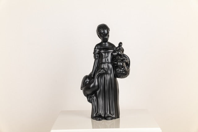 Gänseliesel in Schwarz – Figur aus Kunststoff mit UV-Schutzlack, ca. 40 cm hoch, Göttinger Wahrzeichen