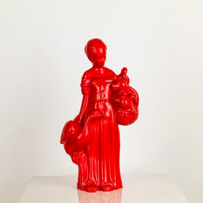 Gänseliesel in Rot – Figur aus Kunststoff mit UV-Schutzlack, ca. 40 cm hoch, Göttinger Wahrzeichen