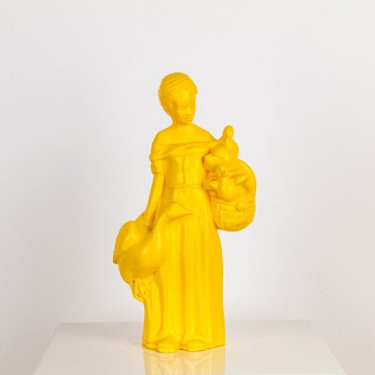 Gänseliesel in Gelb – Figur aus Kunststoff mit UV-Schutzlack, ca. 40 cm hoch, Göttinger Wahrzeichen