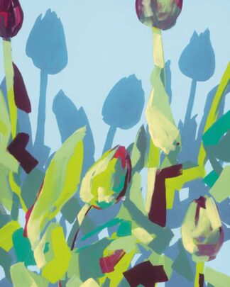 Dunkle Tulpen mit blauem Schatten 1