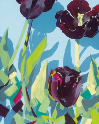 Dunkle Tulpen mit blauem Schatten 2