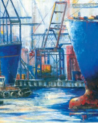 Hamburg - Blaue Stunde im Hafen 2